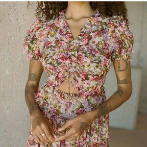 DOEN Silk Chiffon Esmeralda Dress